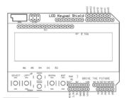 Schermo LCD della tastiera (blu) dell'esposizione di LCD 2x16 con il modulo LCD dell'esposizione di 6 pulsanti