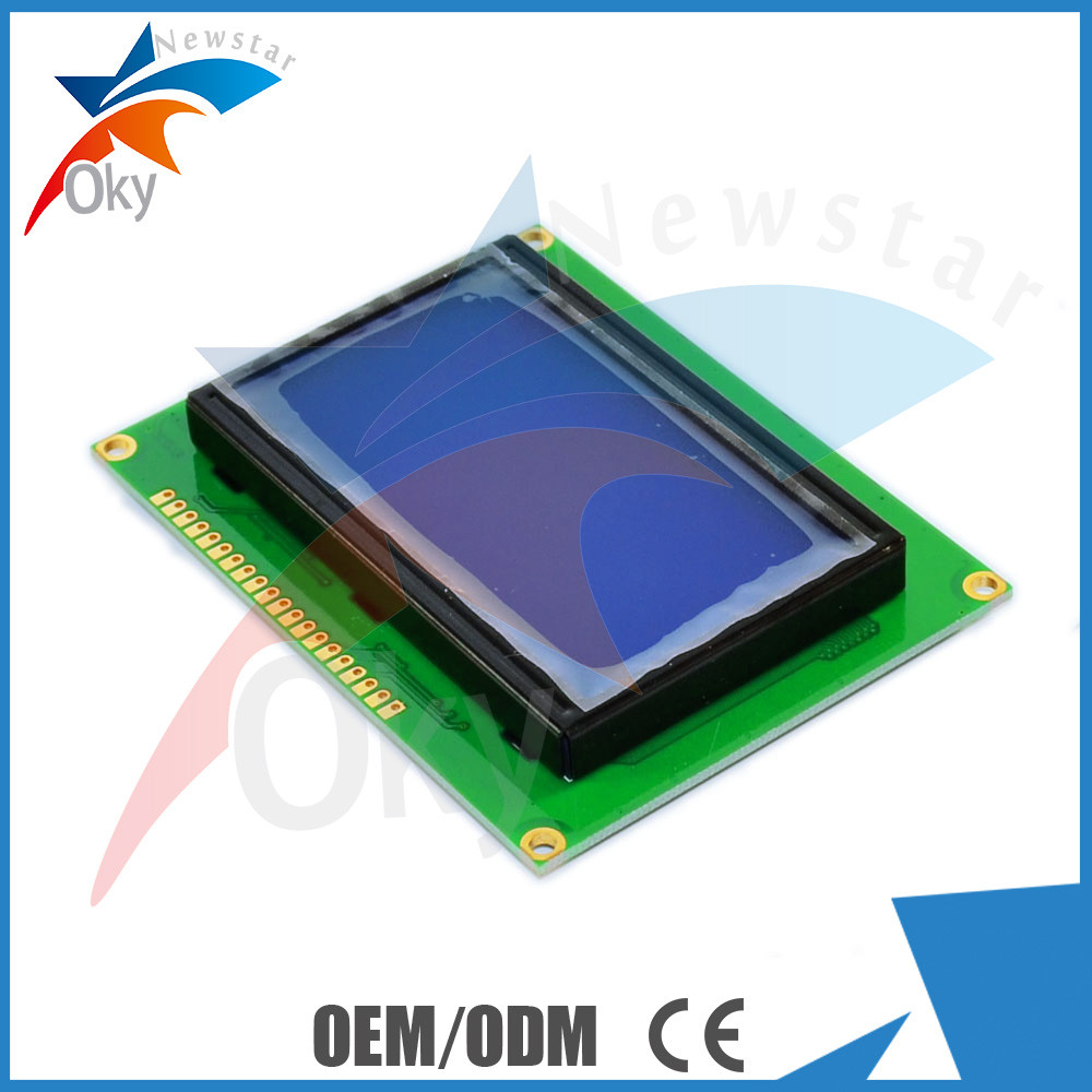 fabbricazione! modulo LCD per Arduino, schermo blu dell'esposizione di 5v LCD12864 con il regolatore della lampadina