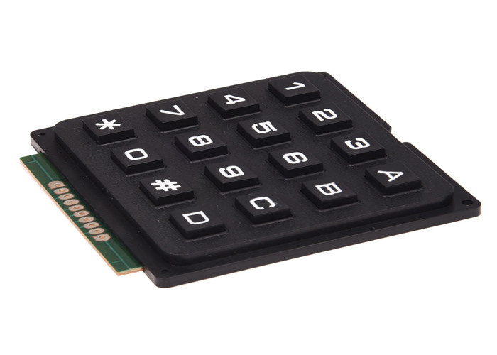 Modulo di tastiera nero della matrice di Arduino 4x4 con una progettazione di 16 bottoni, dimensione di 6.8*6.6*1.0cm