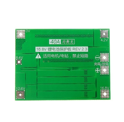alta precisione del modulo del caricatore del bordo BMS Lipo di protezione della batteria al litio di 4S 40A